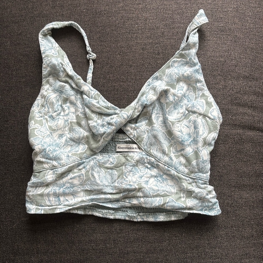 Abercrombie Linen Blend Floral Shorts Set